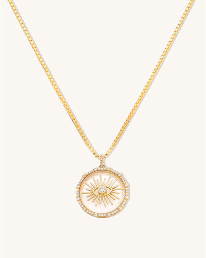 Evil Eye Sunburst Necklace