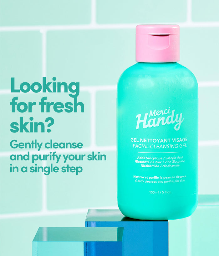 Facial cleansing gel + exfoliating brush