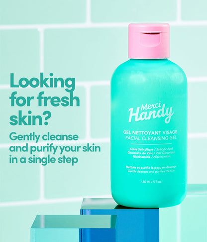 Facial cleansing gel + exfoliating brush