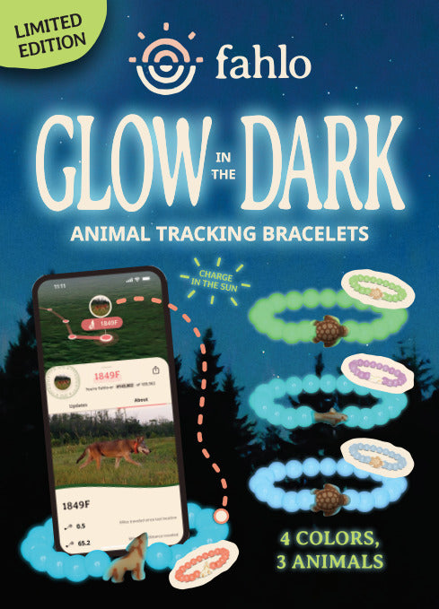 Fahlo Turtle Tracking Bracelet - GLOW IN THE DARK (Lilac)
