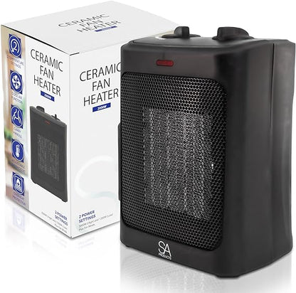 Fan Heater Ceramic mini 2000W | 1200W (2 settings plus fan mode)