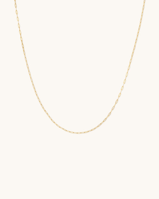 Flat Drawn Cable Chain Necklace