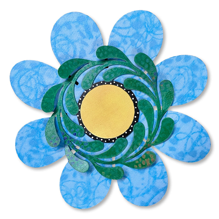 Flower Magnetic Art Pop, Dimensional Blue w/ Vine