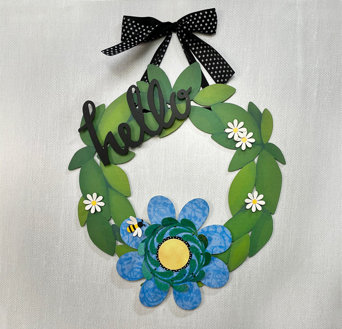 Flower Magnetic Art Pop, Dimensional Blue w/ Vine