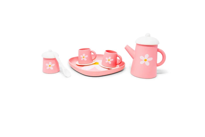 Flower Power Pink Silicone Tea Set