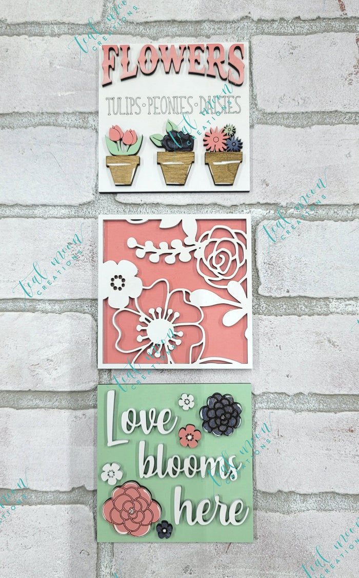 Flowers- Set of 3- wholesale