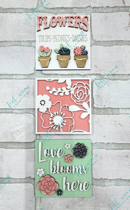 Flowers- Set of 3- wholesale