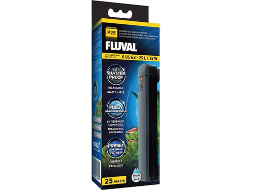 Fluval P25 Pre-Set Aquarium Heater, 6 gallon Fish Supplies Fluval
