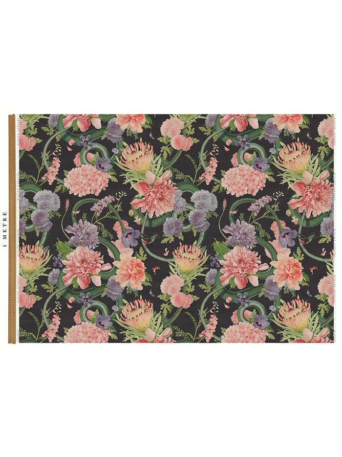 Forbidden Bloom 'Black' Recycled Velvet