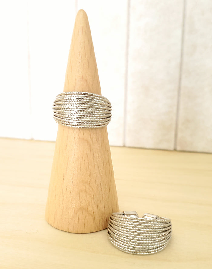 French Statement Ring - Silver