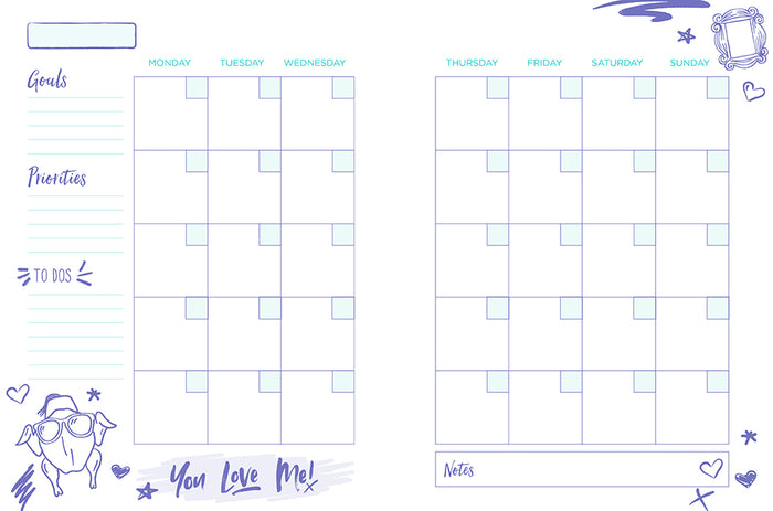 Friends: 12-Month Undated Planner