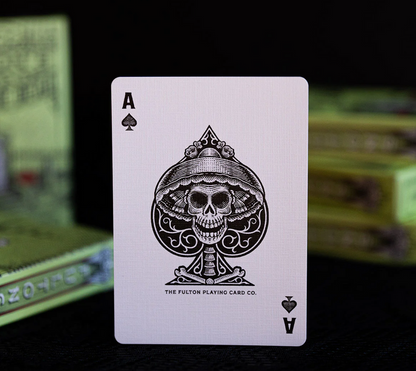 FULTON'S DAY OF THE DEAD GREEN EDITION Playing Cards by Fultons Playing Cards