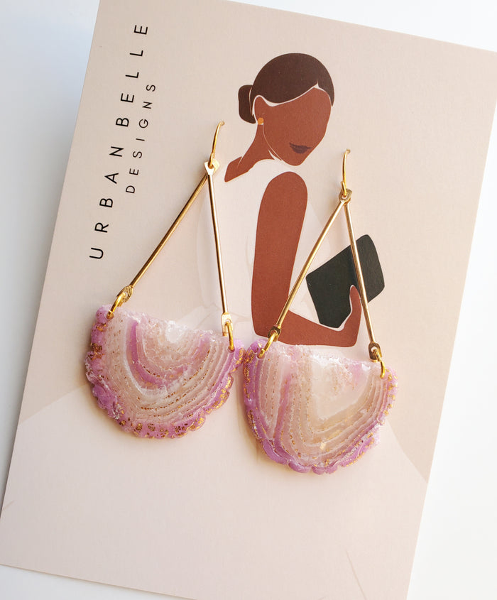 GAIA 14K Gold Filled Chandelier Statement Earrings - Blush