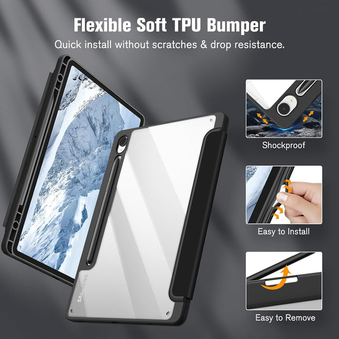Galaxy Tab S10 Lite 2025/ Tab S10 FE/Tab S9 FE 10.9"/Tab S9 11" Hybrid Slim Case w/ Pencil Holder | Fintie