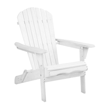 Gardeon Outdoor Furniture Adirondack Chairs Beach Chair Lounge Wooden Patio Garden -Home Living Store - -