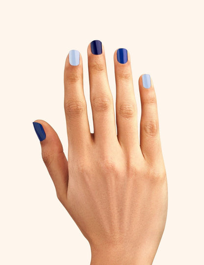 Gel Nail Strips - Denim Blue - Gel Nail Strips