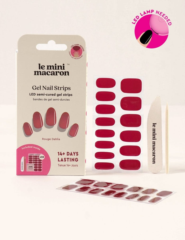 Gel Nail Strips - Rouge Dahlia - Gel Nail Strips