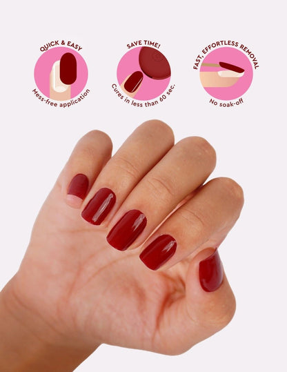 Gel Nail Strips - Rouge Dahlia - Gel Nail Strips
