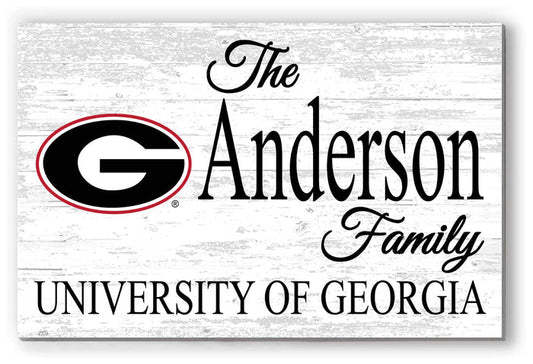University of Georgia Family Name Sign UGA Home SIgn for Alumni, Fans or Graduation - Broad Bay Personalized Gifts Shipped Fast