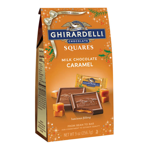 Ghirardelli Holiday Milk Chocolate Caramel Candy Large Bag - 12 Count