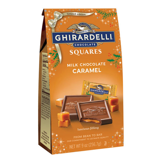 Ghirardelli Holiday Milk Chocolate Caramel Candy Large Bag - 12 Count