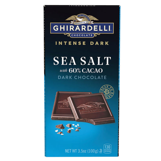 Ghirardelli Intense Dark Sea Salt 60% Cacao Chocolate Bar - 12 Count