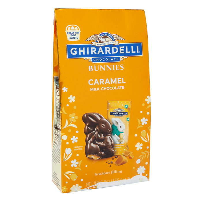 Ghirardelli Milk Chocolate Caramel Bunny Candy - 12 Count