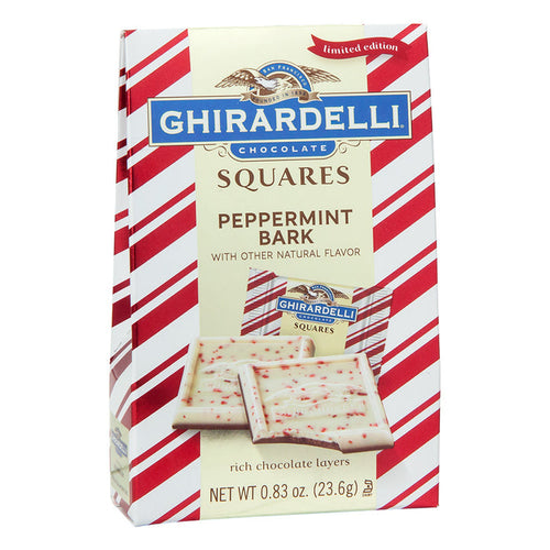 Ghirardelli Peppermint Bark Square Candy Bags - 24 Count