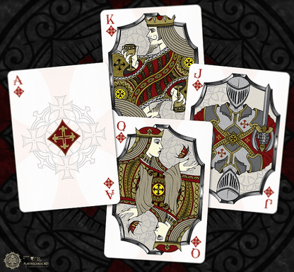 Gilded - Stronghold Crimson Gold Edition Playing Cards Playing Cards by Gamblers Warehouse