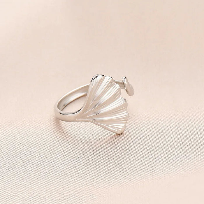 Gingko Silver Leaf Ring