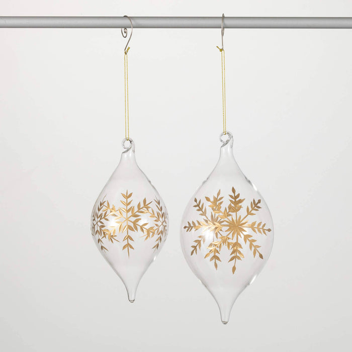 GOLD SNOWFLAKE ONION ORNAMENTS