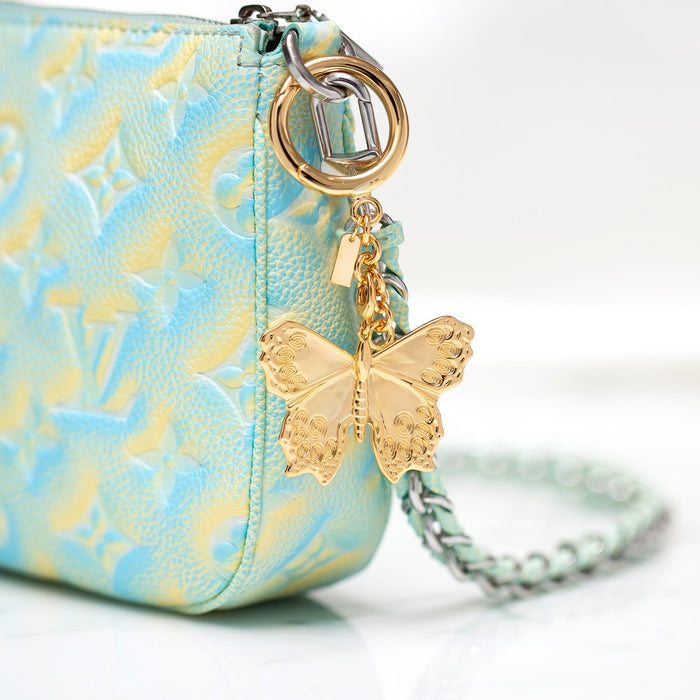 Golden Butterfly Bag Charm