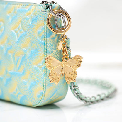 Golden Butterfly Bag Charm
