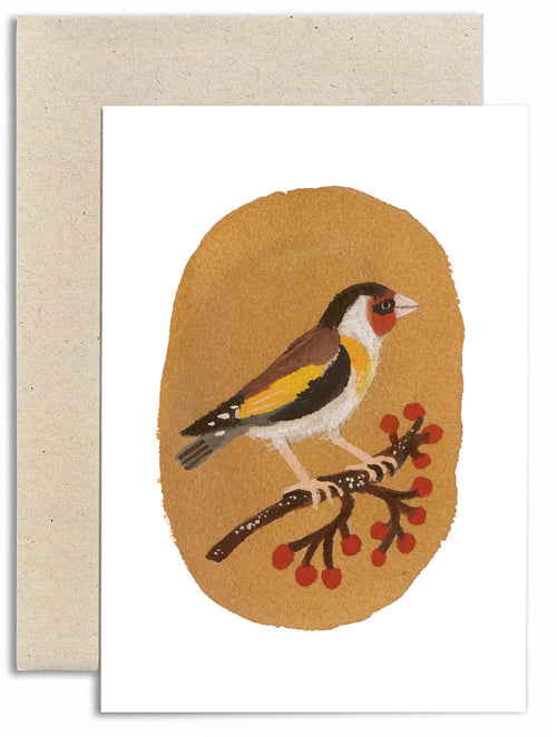 Goldfinch and Berries Card
