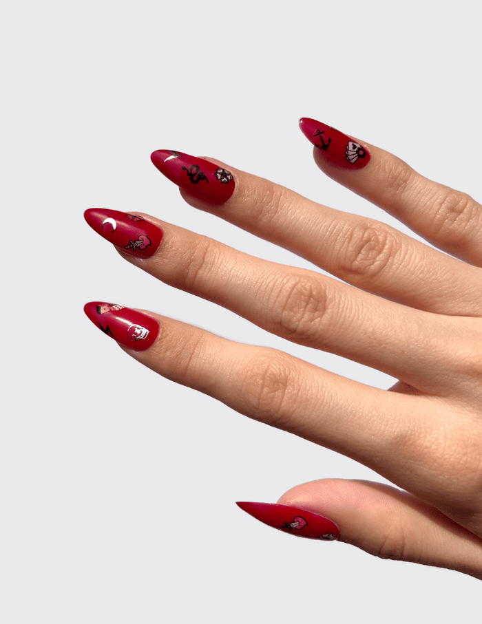Gothic Girl - Mini Nail Stickers - Sticker