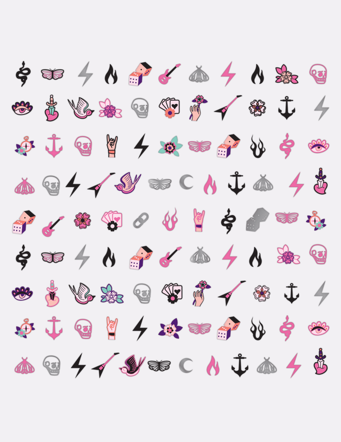 Gothic Girl - Mini Nail Stickers - Sticker