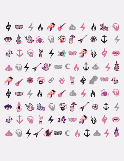 Gothic Girl - Mini Nail Stickers - Sticker