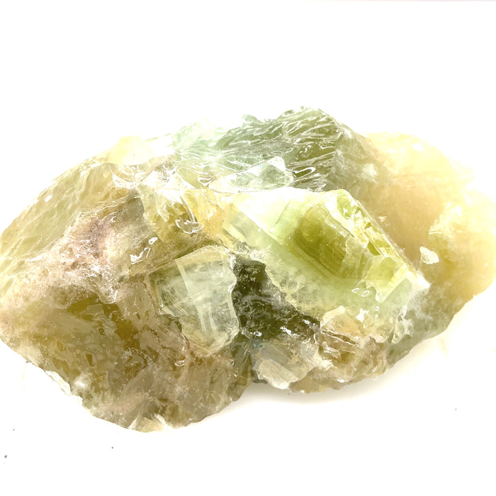 Green Calcite Raw Jumbo gemstone crystal