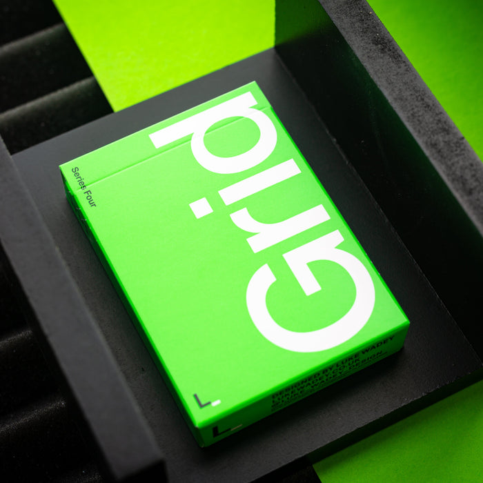 Grid Series Four Typographic Playing Cards Playing Cards by Luke Wadey