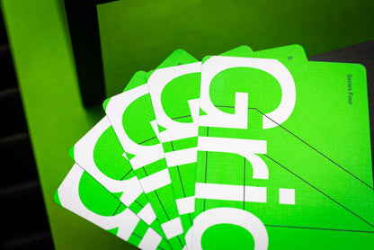 Grid Series Four Typographic Playing Cards Playing Cards by Luke Wadey