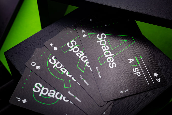 Grid Series Four Typographic Playing Cards Playing Cards by Luke Wadey