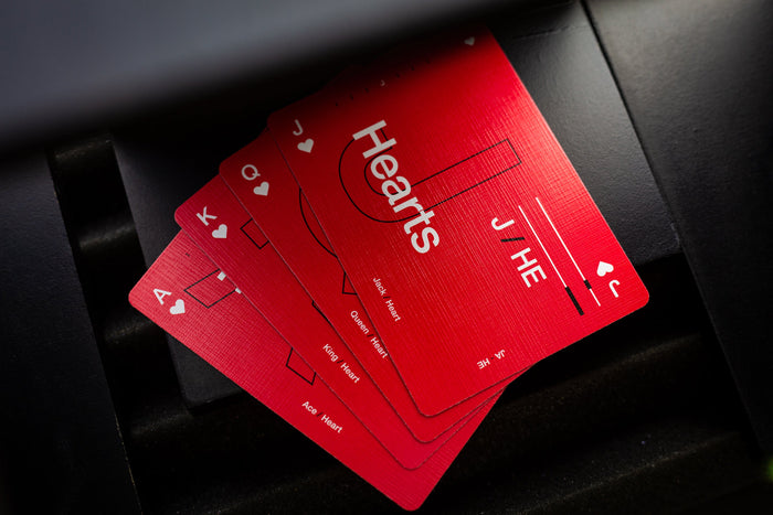 Grid Series Four Typographic Playing Cards Playing Cards by Luke Wadey