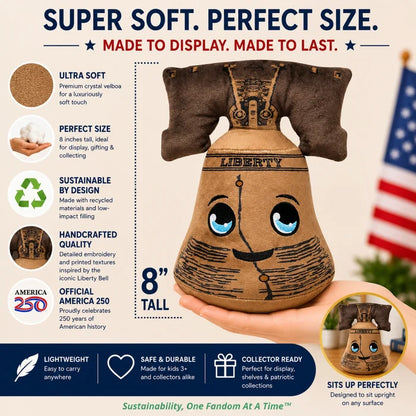 Grovii 8 Inch Midori Plushie Toy - America 250 Liberty Bell
