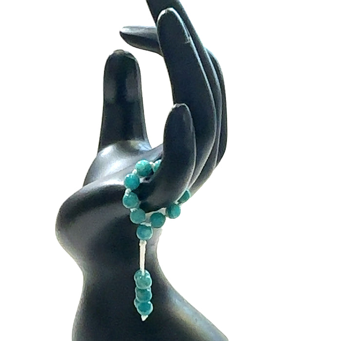 One Amazonite Gemstone Mala Ring