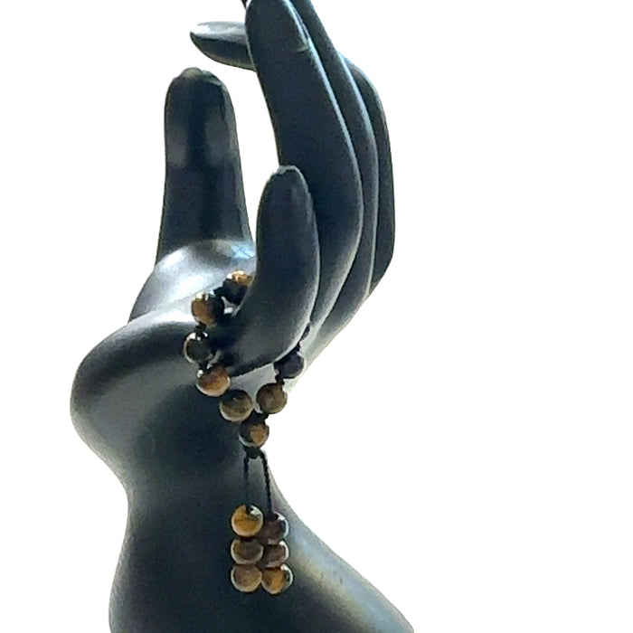 One Golden Tiger Eye Gemstone Mala Ring