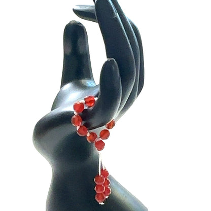 One Carnelian Gemstone Mala Ring
