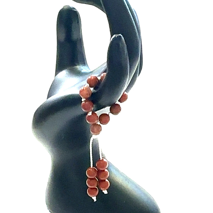 One Red Jasper Gemstone Mala Ring