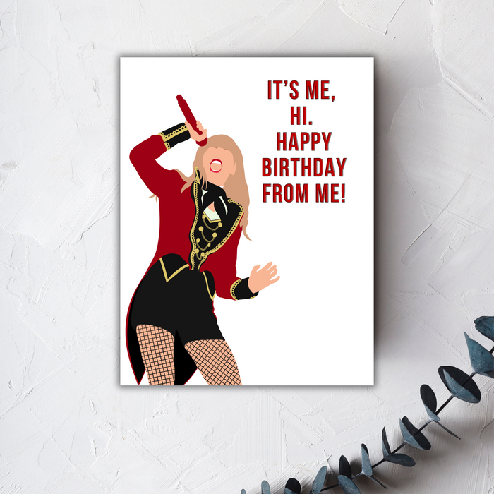 Happy Birthday From Me Greeting Card