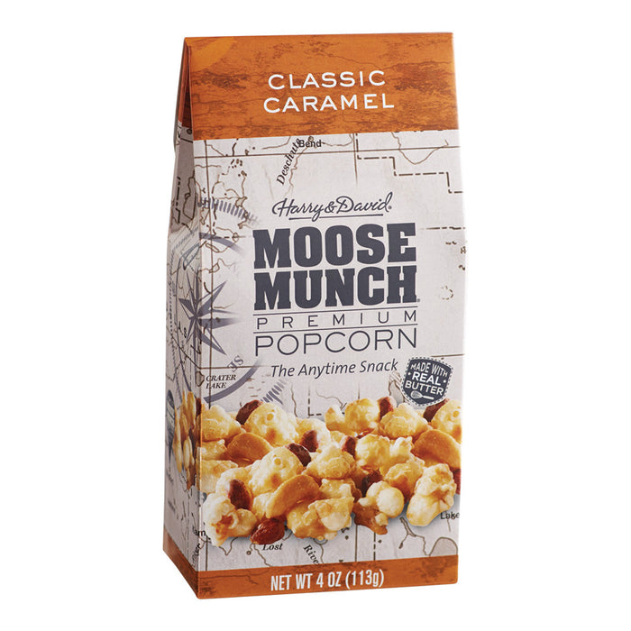 Harry & David Munch Popcorn Classic Caramel Moose 4.5oz Gable Box - 6ct