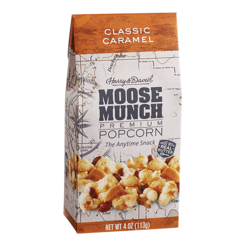 Harry & David Munch Popcorn Classic Caramel Moose 4.5oz Gable Box - 6ct
